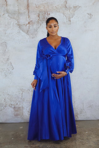 Luxury Maternity Wrap Gowns, Blue Baby ...